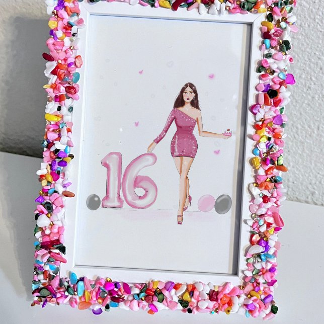 Lycklig sweet sixteen, 16:e årsdagen poster (Skapare uppladdad)