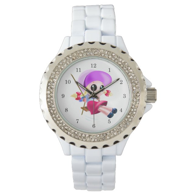 Lycklig Swinging Girl Watch Watch Armbandsur (Framsida)