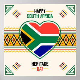 Lycklig syd-Afrika kulturarvsdagen Poster