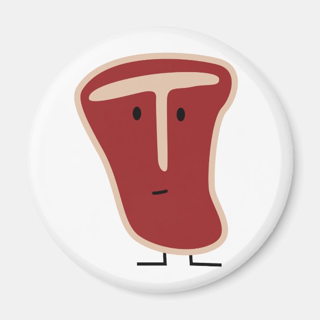 Lycklig T-bone Magnet (Framsidan)