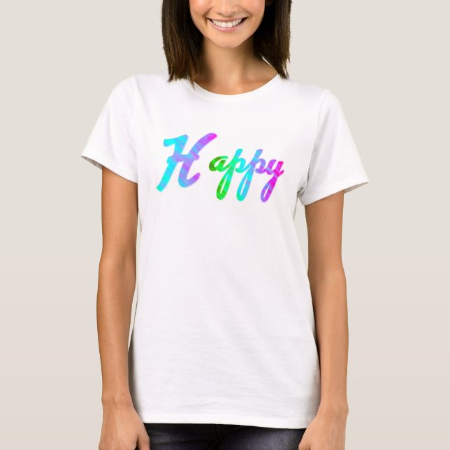 Lycklig T Shirt (Framsida)