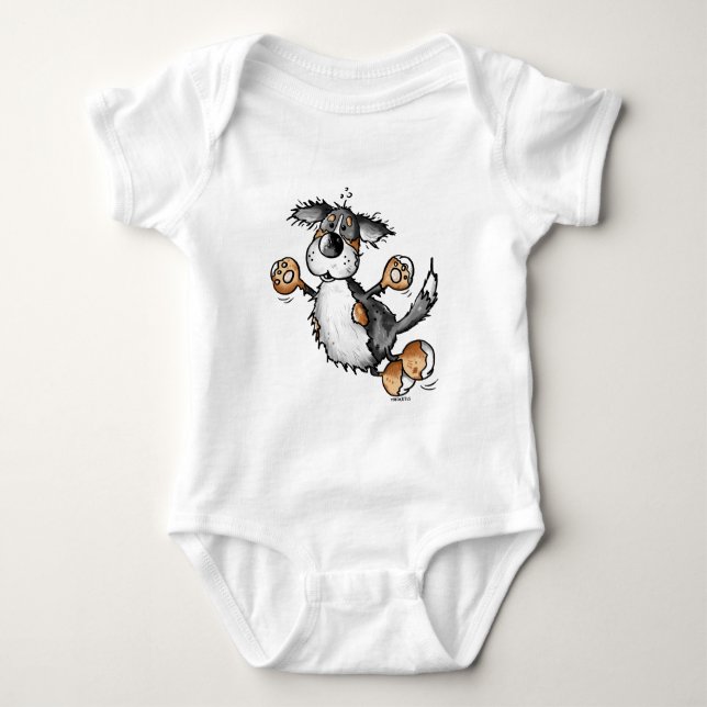 Lycklig T-tröja för tecknad för Bernese berghund Tee Shirt (Framsida)