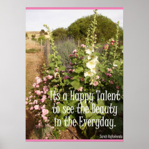 Lycklig Talent för att se skönhetskonsten Poster