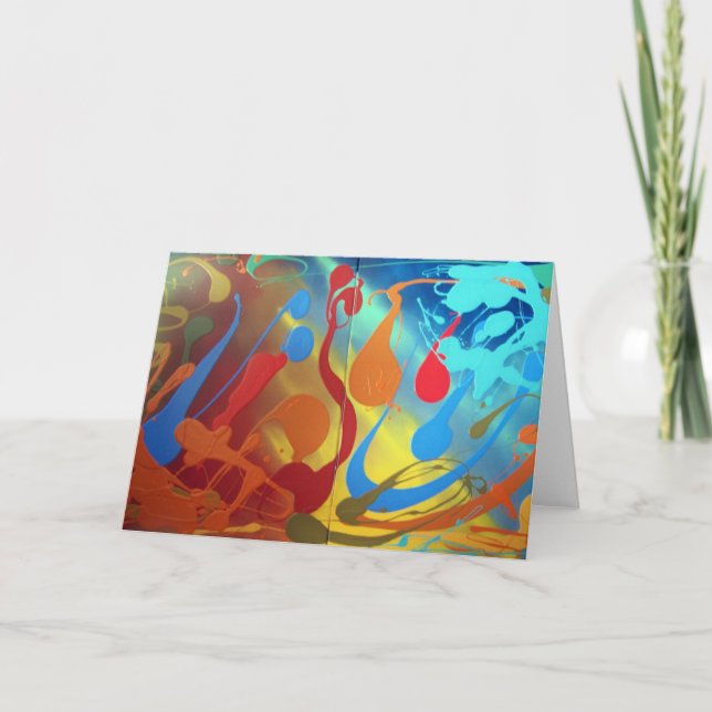 Lycklig Talk Greeting Card Kort (Framsida)