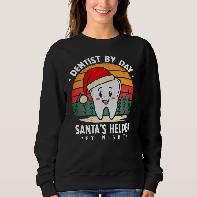Lycklig tand i en julhatt! t shirt (Framsida)