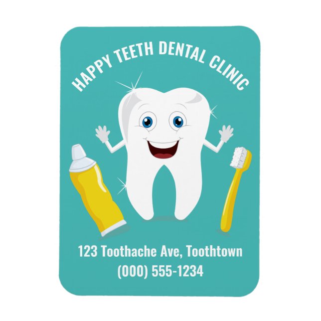 Lycklig Tandfärgstextmagnet för anpassningsbar Magnet (Vertikal)