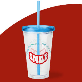 Lycklig-tandläkardagen för akrylisk tumlare take away mugg