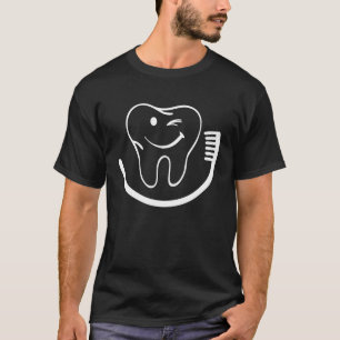 Lycklig Tandtandborste tandborste Assistant Hygien T Shirt