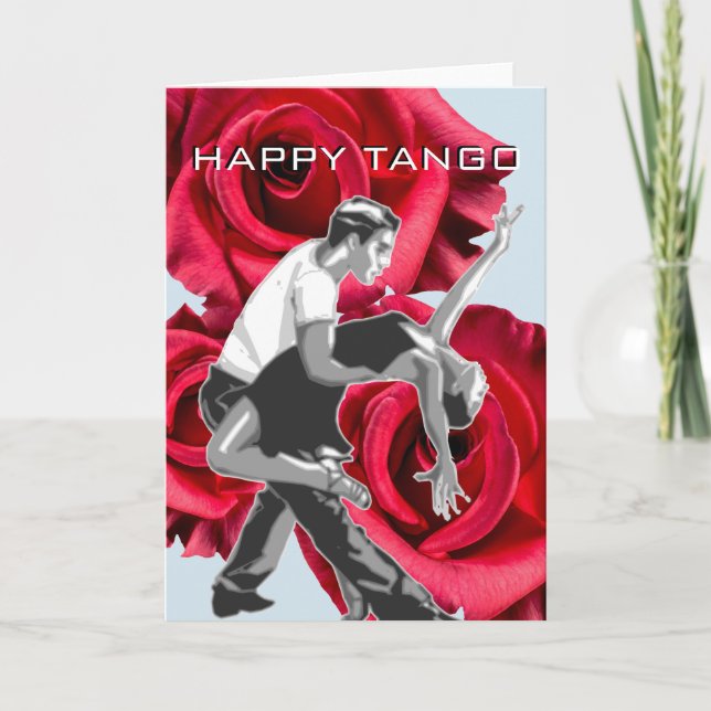 LYCKLIG TANGO-hälsningskort Kort (Framsida)