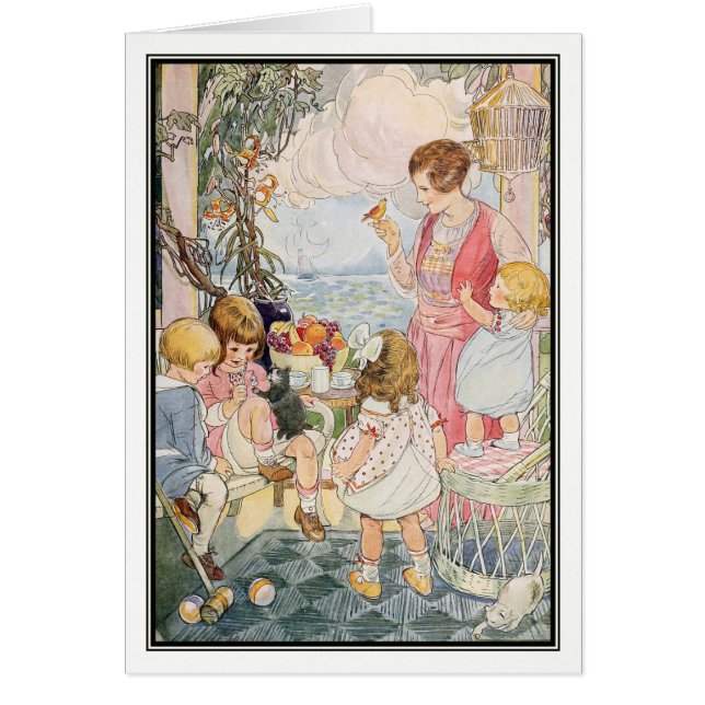 Lycklig tanke av Ruth Mary Hallock Hälsningskort (Framsidan)