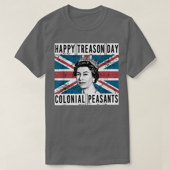 Lycklig Tason Day British 4:e juli T Shirt (Design framsida)
