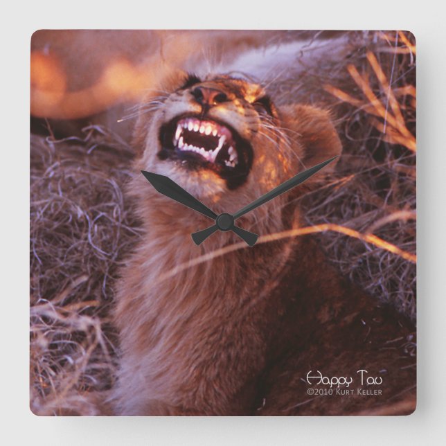 Lycklig Tau Fyrkantig Klocka (Framsida)