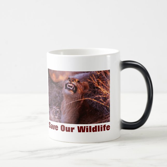 Lycklig Tau Spara Vår Wildlife Magisk Mugg (Höger)