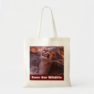 Lycklig Tau Spara Vår Wildlife Tote Bag Tygkasse