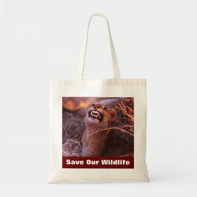 Lycklig Tau Spara Vår Wildlife Tote Bag Tygkasse (Framsidan)