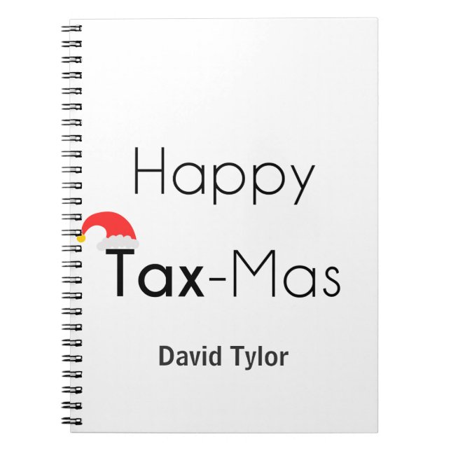 Lycklig TaxMas Anteckningsbok (Framsidan)