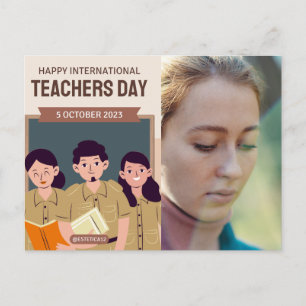 LYCKLIG TEACHERS DAG TILL VÄRLDENS LÄRARE HELG VYKORT