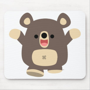 Lycklig Tecknad Black Bear moussat Musmatta