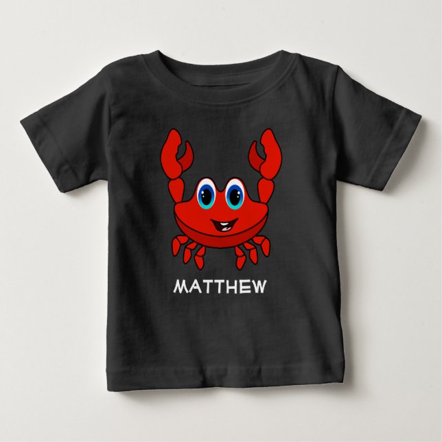 Lycklig Tecknad Crab Personlig T Shirt (Framsida)