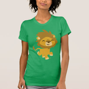 Lycklig Tecknad Lejona kvinnor T-shirt