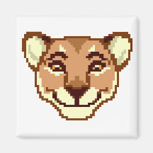 Lycklig Tecknad Lioness emoticon Magnet