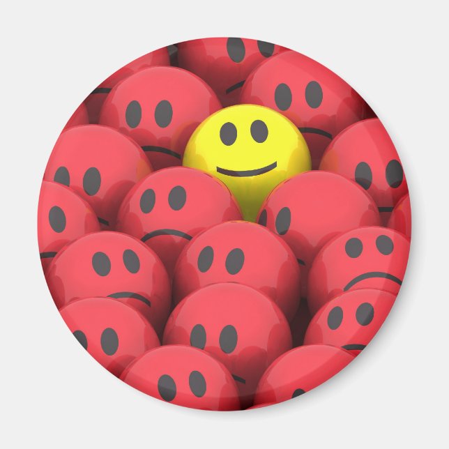 Lycklig Tecknad Magnet (Framsidan)