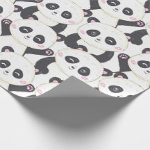 Lycklig Tecknad Panda Mönster