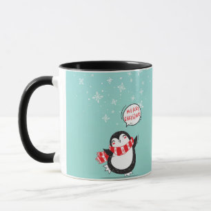 Lycklig Tecknad Penguin Mugg