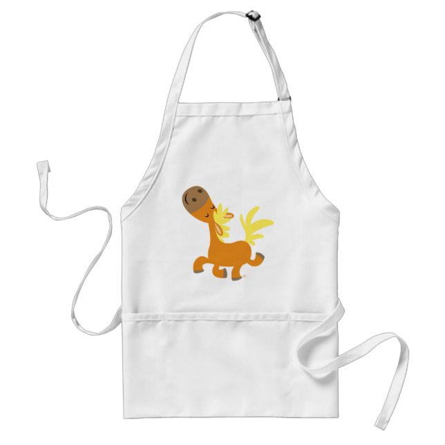 Lycklig Tecknad Pony Cooking Apron Förkläde (Framsidan)