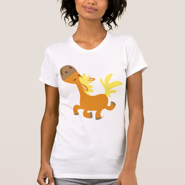 Lycklig Tecknad Pony Women T-shirt (Framsida)