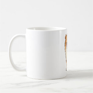 Lycklig Tecknad Rough Collie Kaffemugg