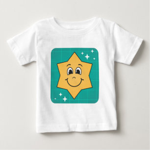 Lycklig tecknad stjärna, liknande tecken julafton t shirt