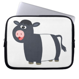Lycklig Tecknad under Galloway Cow Laptop sleeve