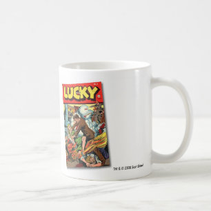 Lycklig tecknadmugg kaffemugg