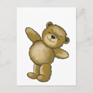 Lycklig Teddy Vykort