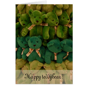 Lycklig teddybjörn! hälsningskort