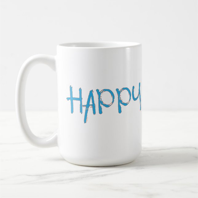 LYCKLIG Tee - färggrafik | Coola Kaffemugg (Vänster)