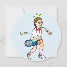 Lycklig Tennis Birthday Card