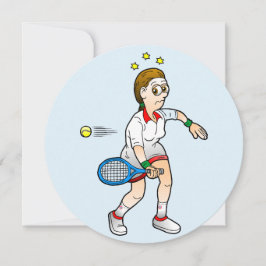 Lycklig Tennis Birthday Card Kort