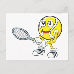 Lycklig Tennis Player Vykort