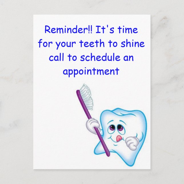 Lycklig Teth Vykort (Framsida)