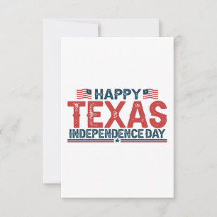 Lycklig Texas Independence day American Patriotic Tack Kort