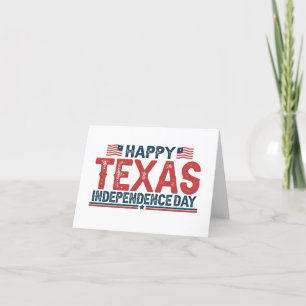Lycklig Texas Independence day American Patriotic Tack Kort