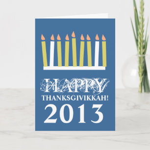 Lycklig Thanksgivikkah Helgkort