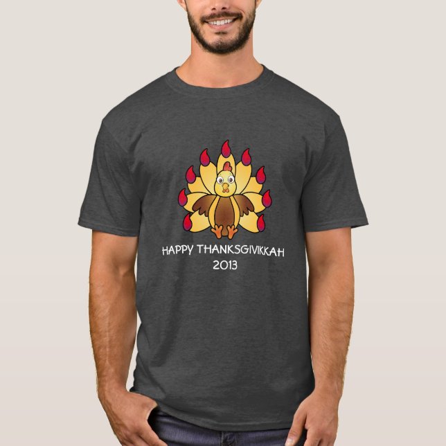 LYCKLIG THANKSGIVIKKAH TEE SHIRT (Framsida)