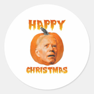 Lycklig Thanksgiving vid jul, Biden Head Runt Klistermärke