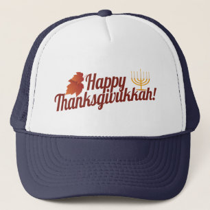 Lycklig Thanksgivukkah menora/löv Keps