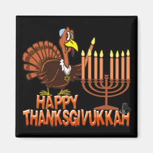 Lycklig Thanksgivukkah Thankgiving Hanukkah magnet