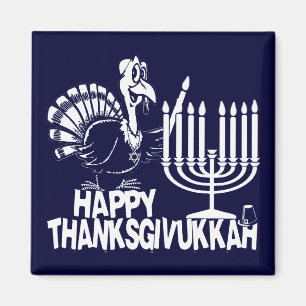 Lycklig Thanksgivukkah Thankgiving Hanukkah magnet