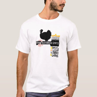 Lycklig Thanksgivukkah Tshirt 2013 Tee Shirt